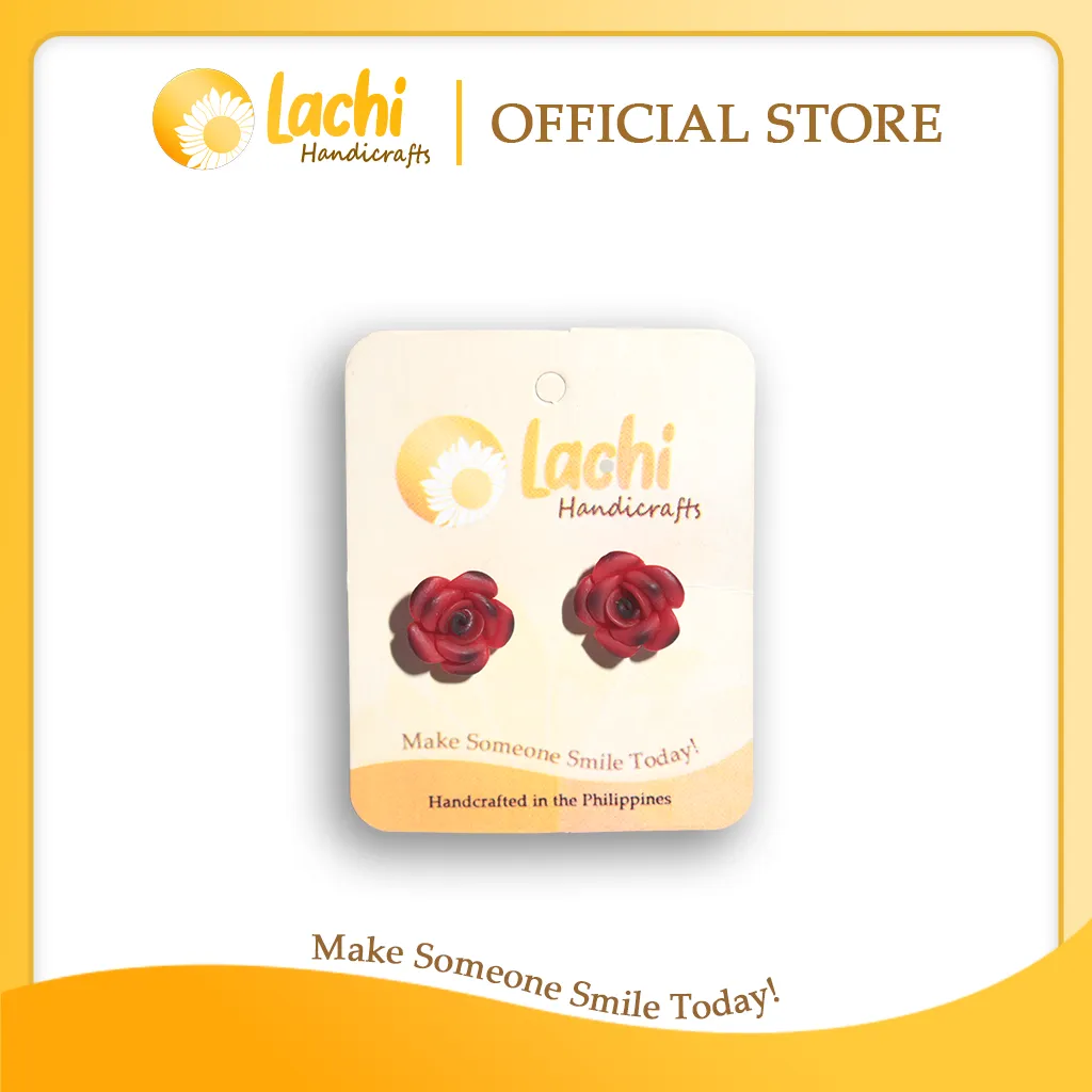 [RS-RD-ERSS] Lachi - Red Rose Earring Stud (S)