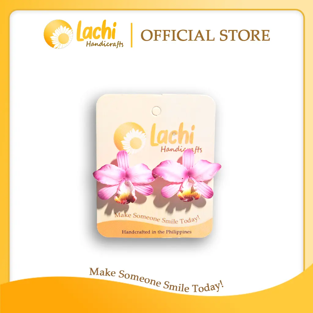 Lachi - Pink Orchid Earring (XL)