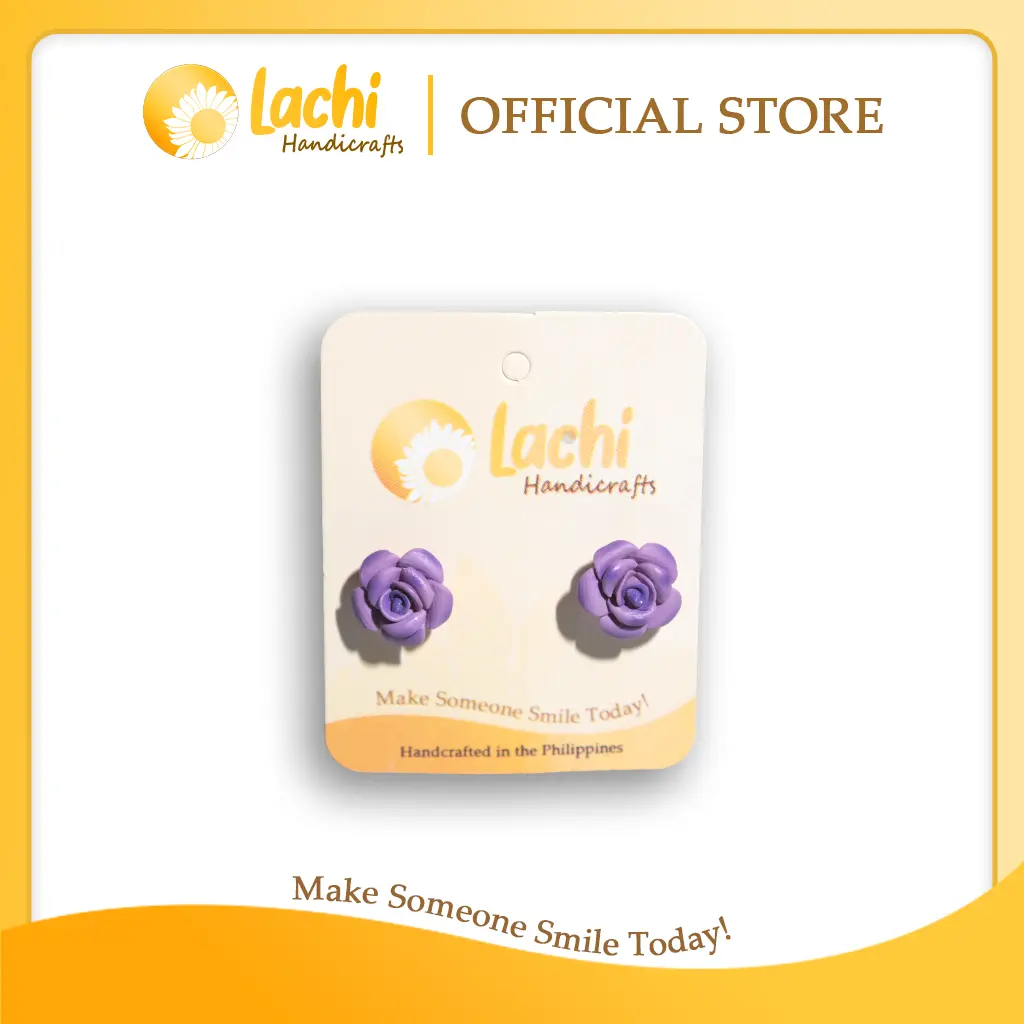 Lachi - Purple Rose Earring (S)