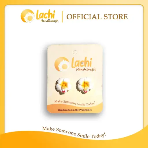 [HB-WHYW-ERSS] Lachi - White/Yellow Hibiscus Earring (S)