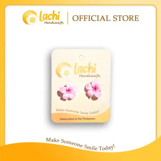 [PL-PK-ERSM] Lachi - Pink Plumeria Earring (M)