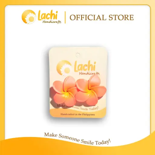 [PL-ORYW-ERSXL] Lachi - Orange/Yellow Plumeria Earring (XL)