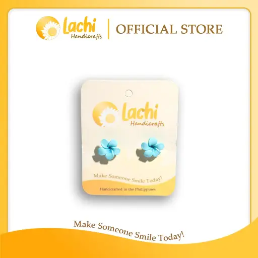 [PL-BL-ERSS] Lachi - Blue Plumeria Earring (S)