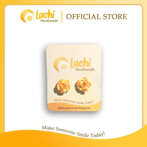 [RS-YWOR-ERSS] Lachi - Yellow/Orange Rose Earring (S)