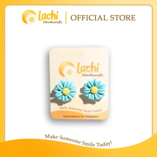 [DS-BLYW-ERSM] Lachi - Blue/Yellow Daisy Earring (M)
