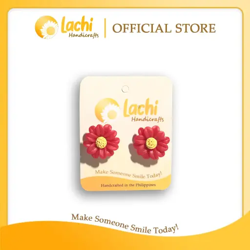 [DS-RDYW-ERSM] Lachi - Red/Yellow Daisy Earring (M)