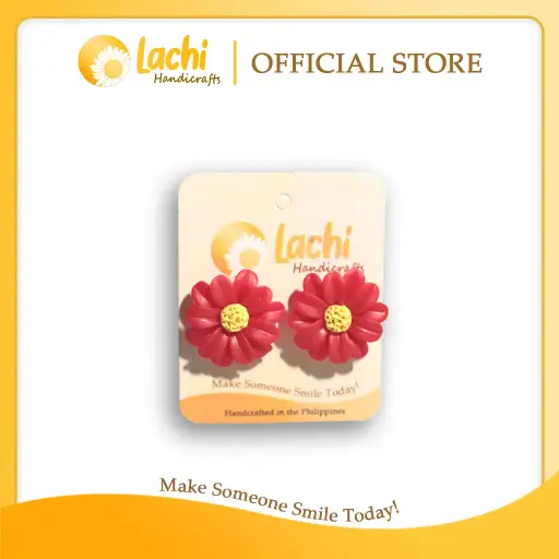 [DS-RDYW-ERSL] Lachi - Red/Yellow Daisy Earring (L)